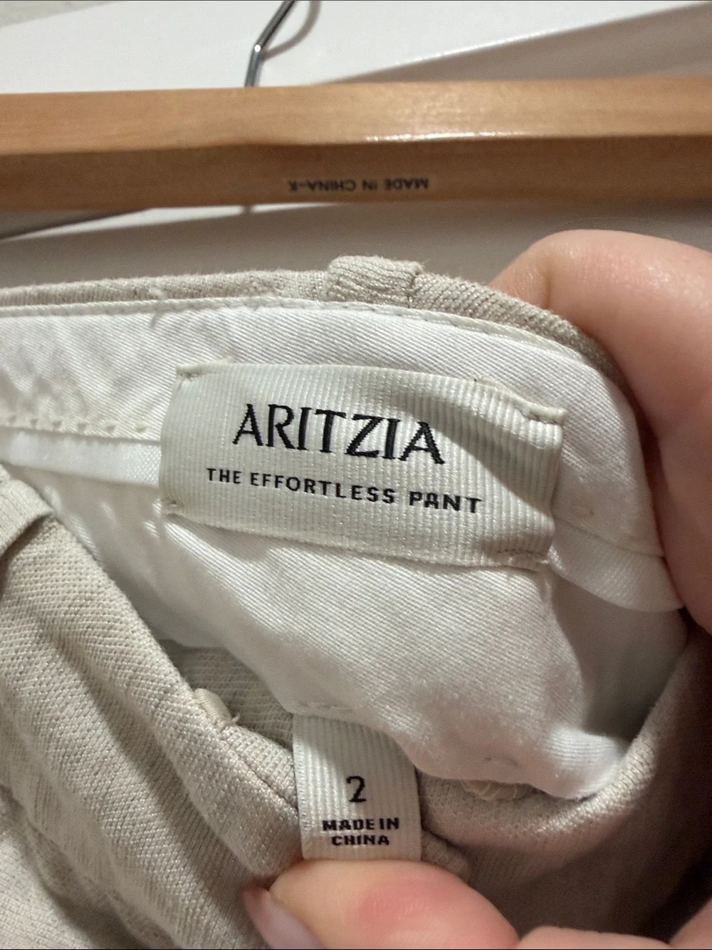 Aritzia The Effortless Linen Blend Trousers Size 2